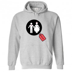 Game Over Bride and Groom Unisex Classic Kids and Adults Pullover Hoodie for Newly Wed